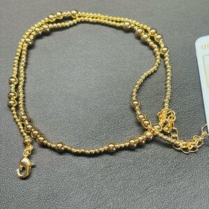 ENEWTON Gold Beaded Necklace. NWT. No dust bag